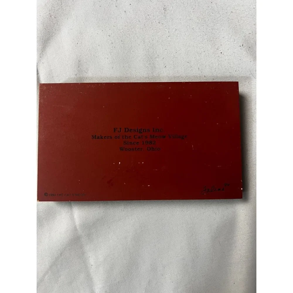 The Cat's Meow 1994 FJ Designs Inc Wooster Ohio Makers of the Village Since 1982